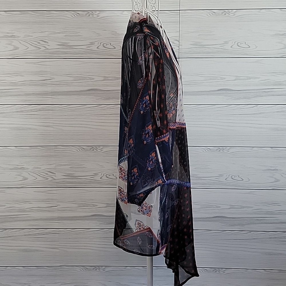 Paradigma sheer kimono cover up multicolored Women's Size L - Picture 5 of 11